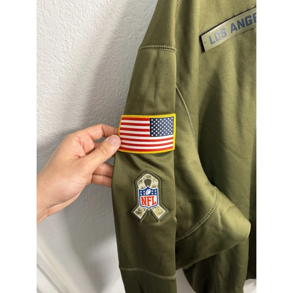 Los Angeles Rams Hoodie Player Issued Sz 4XL Salute To Service NFL Football Nike